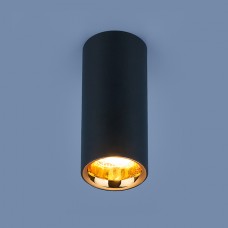 Накладной потолочный светильник DLR030 12W 4200K черный матовый/золото