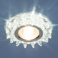 Точечный светодиодный светильник с хрусталем Elektrostandard 6037 MR16  SL зеркальный/серебро