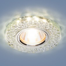 Встраиваемый потолочный светильник со светодиодной подсветкой Elektrostandard 2140 MR16 SL зеркальный/серебро